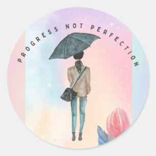 Sticker Rond Progrès non perfection