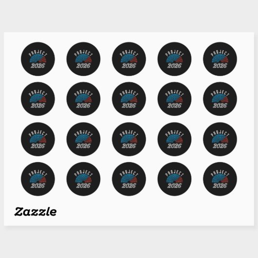 Sticker Rond Project 2026 Tee Shirt  (Feuille)