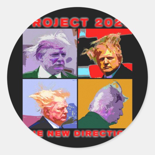Sticker Rond Projet 2025 [nouvelle direction] Actif (Devant)