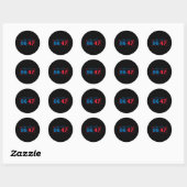 Sticker Rond Projet 8647 Résiste au subtil Foxtrot Delta Tango (Feuille)