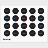 Sticker Rond Projet 8647 Résiste au subtil Foxtrot Delta Tango (Feuille)