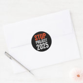 Sticker Rond Projet anti-Trump 2025 (Enveloppe)