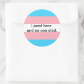 Sticker Rond projet de loi sur la salle de bain (Sac)