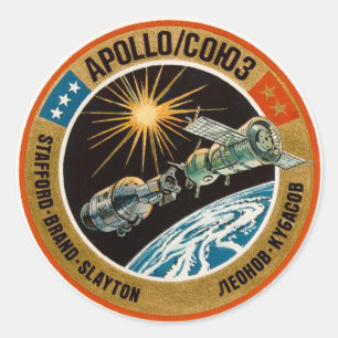 Sticker Rond Projet d'essai d'Apollo-Soyuz