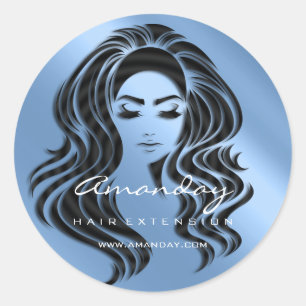Sticker Rond Prolongation des cheveux Styliste Maquillage Artis