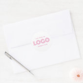 Sticker Rond Promo Logo Moderne Rose (Enveloppe)