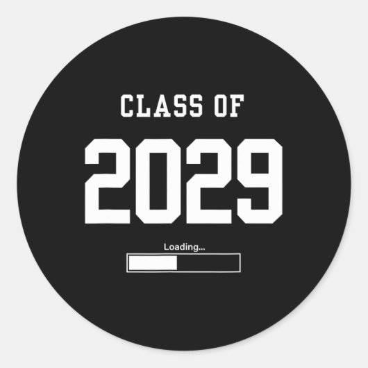 Sticker Rond Promotion 2029 Étudiant de Première Année Lycée Fu (Devant)