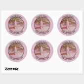 Sticker Rond Promotion de produit photo Rose (Feuille)