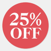 Sticker Rond Promotion d'entreprise N'importe quel pourcentage  (Devant)