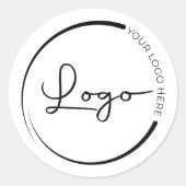 Sticker Rond Promotion du logo commercial personnalisé (Devant)