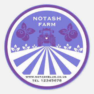 Sticker Rond Promotion U-Pick Blueberry Farm