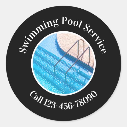 Sticker Rond Promotions pour piscine professionnelle (Devant)