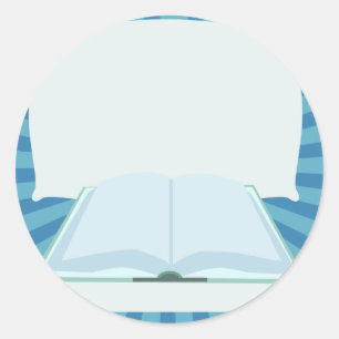 Sticker Rond Promouvoir votre livre Ajouter un titre ici