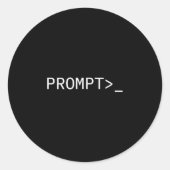 Sticker Rond Prompt Coder Gift For Ai Prompt Engineer &amp; Hac (Devant)