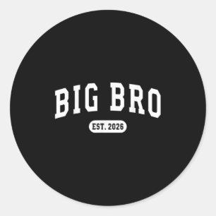Sticker Rond Promu À Big Bro Est 2026 Nouveau Frère Baby Anno