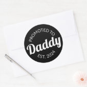 Sticker Rond Promu À Daddy Est. 2024 I (Enveloppe)