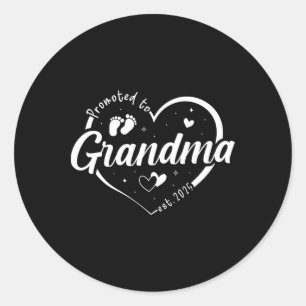 Sticker Rond Promu À Grand-Mère Est 2025 Bientôt Être Grand-Mèr