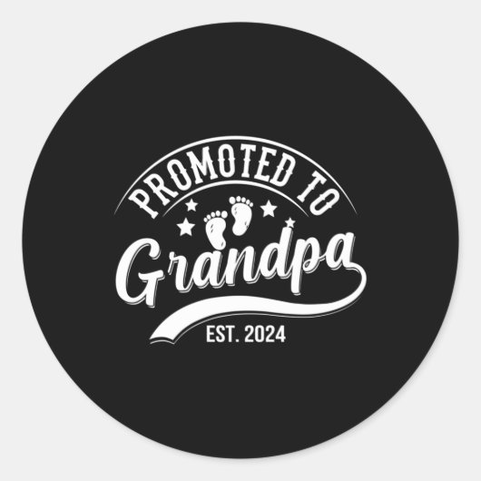 Sticker Rond Promu À Grand-Père Est 2024 (Devant)