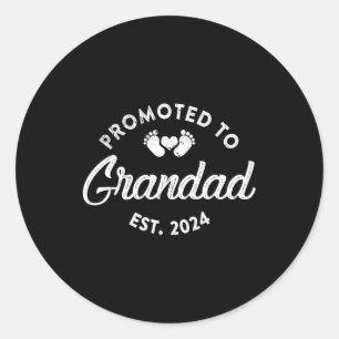 Sticker Rond Promu À Grand-Père Est 2024 Drôle Nouveau Grand-Pè