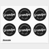 Sticker Rond Promu À Grand-Père Est. 2025 I (Feuille)