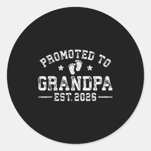 Sticker Rond Promu À Grand-Père Est. 2026 Grand-parents Bébé An