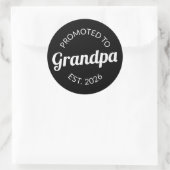 Sticker Rond Promu À Grand-Père Est. 2026 I (Sac)