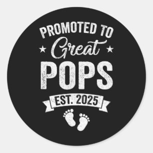 Sticker Rond Promu À Great Pops Est 2025 Grossesse Annonce