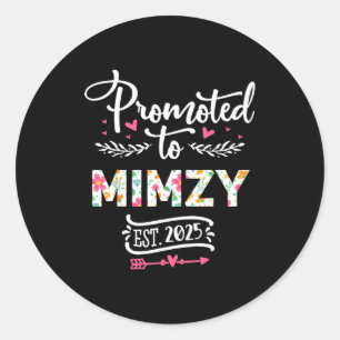 Sticker Rond Promu à Mimzy 2025 Annonce de grossesse mignonne