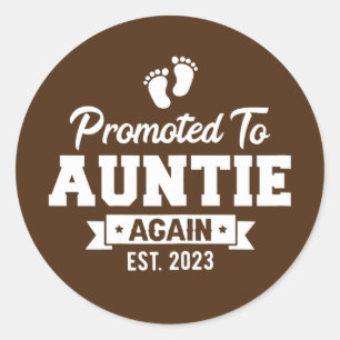 Sticker Rond Promu à nouveau la jeune fille 2023 Grossesse