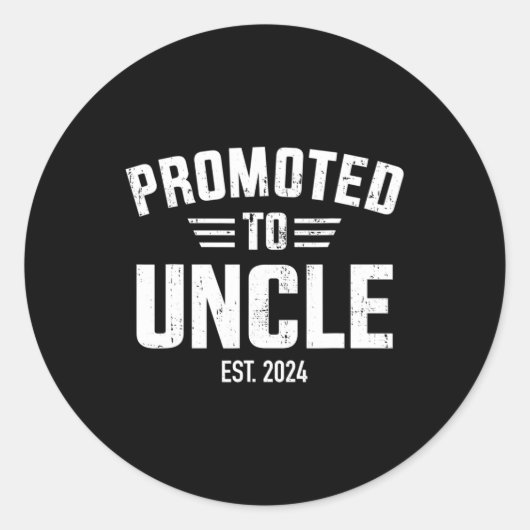 Sticker Rond Promu à oncle 2024 (Devant)