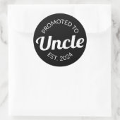 Sticker Rond Promu À Oncle Est. 2024 I (Sac)