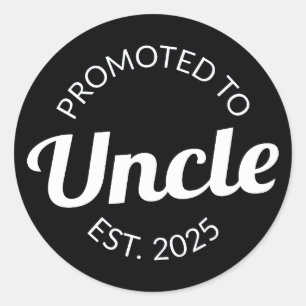 Sticker Rond Promu À Oncle Est. 2025 I