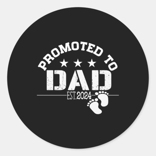 Sticker Rond Promu à Papa 2024 (Devant)