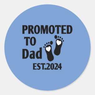 Sticker Rond Promu À papa 2024