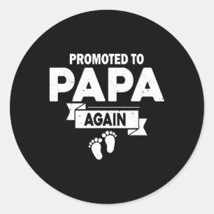 Sticker Rond Promu À Papa Encore Faire-part Grossesse