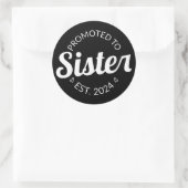 Sticker Rond Promu À Soeur Est. 2024 I (Sac)