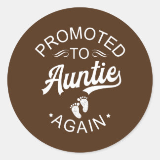 Sticker Rond Promu À Tante Encore Faire-part De Grossesse