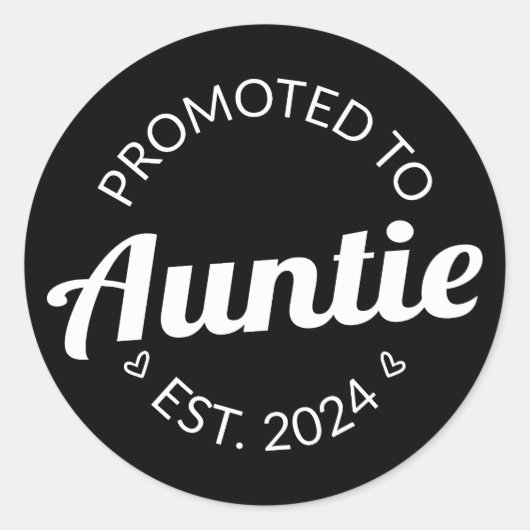 Sticker Rond Promu À Tante Est. 2024 I (Devant)