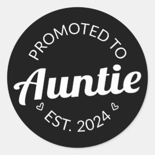 Sticker Rond Promu À Tante Est. 2024 I