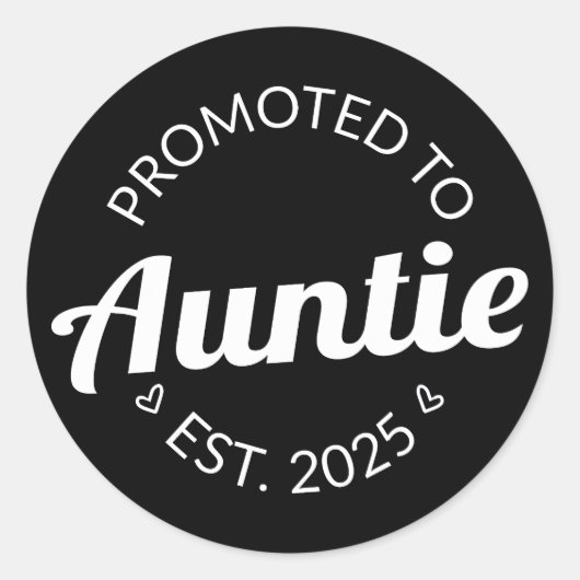 Sticker Rond Promu À Tante Est. 2025 I (Devant)