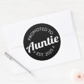 Sticker Rond Promu À Tante Est. 2025 I (Enveloppe)