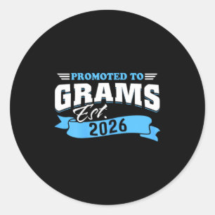Sticker Rond Promu en grammes est 2026 nouvelle grand-mère à êt