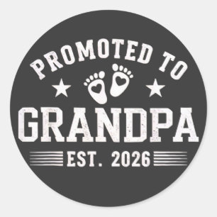 Sticker Rond Promu Grand-Père 2026