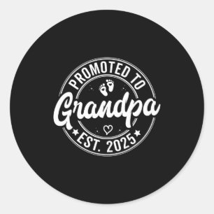 Sticker Rond Promu Grand-père Ét 2025 Grands-parents Nouveau Gr