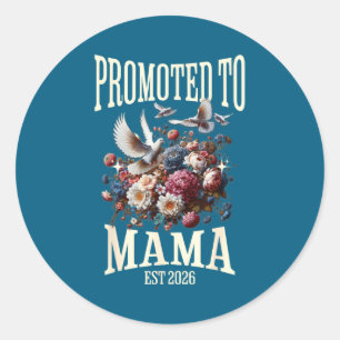 Sticker Rond Promu maman est 2026 révélation de grossesse nouve