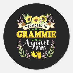 Sticker Rond Promue Grammie Maman 2026 Maman Tournesol