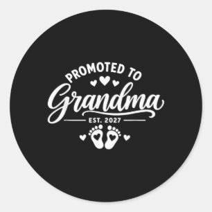 Sticker Rond Promue Grand-mère Ét 2027 Nouvelle Grand-mère Ét 2