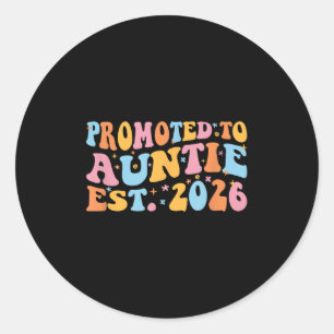 Sticker Rond Promue Tante 2026 Future Bientôt Nouvelle Tante
