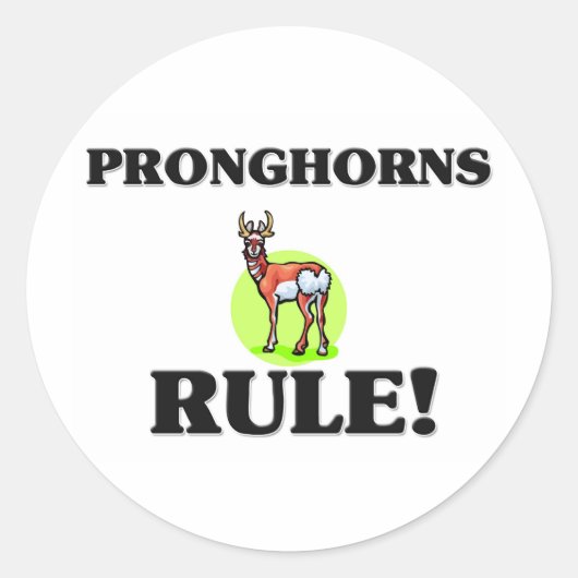 Sticker Rond PRONGHORNS Rule ! (Devant)