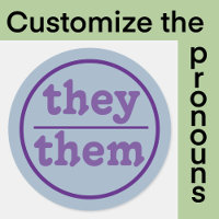 Pronom they them | bleu et violet